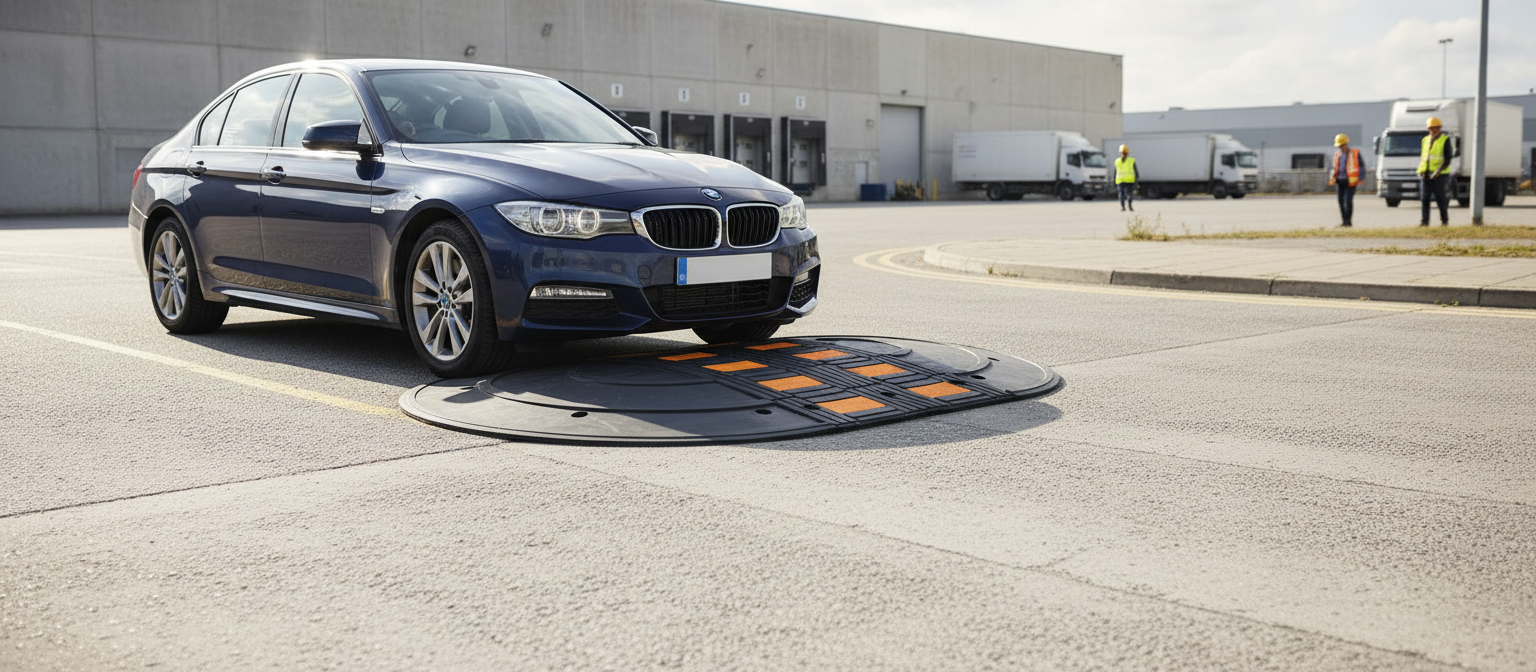Premium Durable Rubber Speed Ramp Kits - 50mm High for Traffic Calming with High-Visibility Reflective Tape