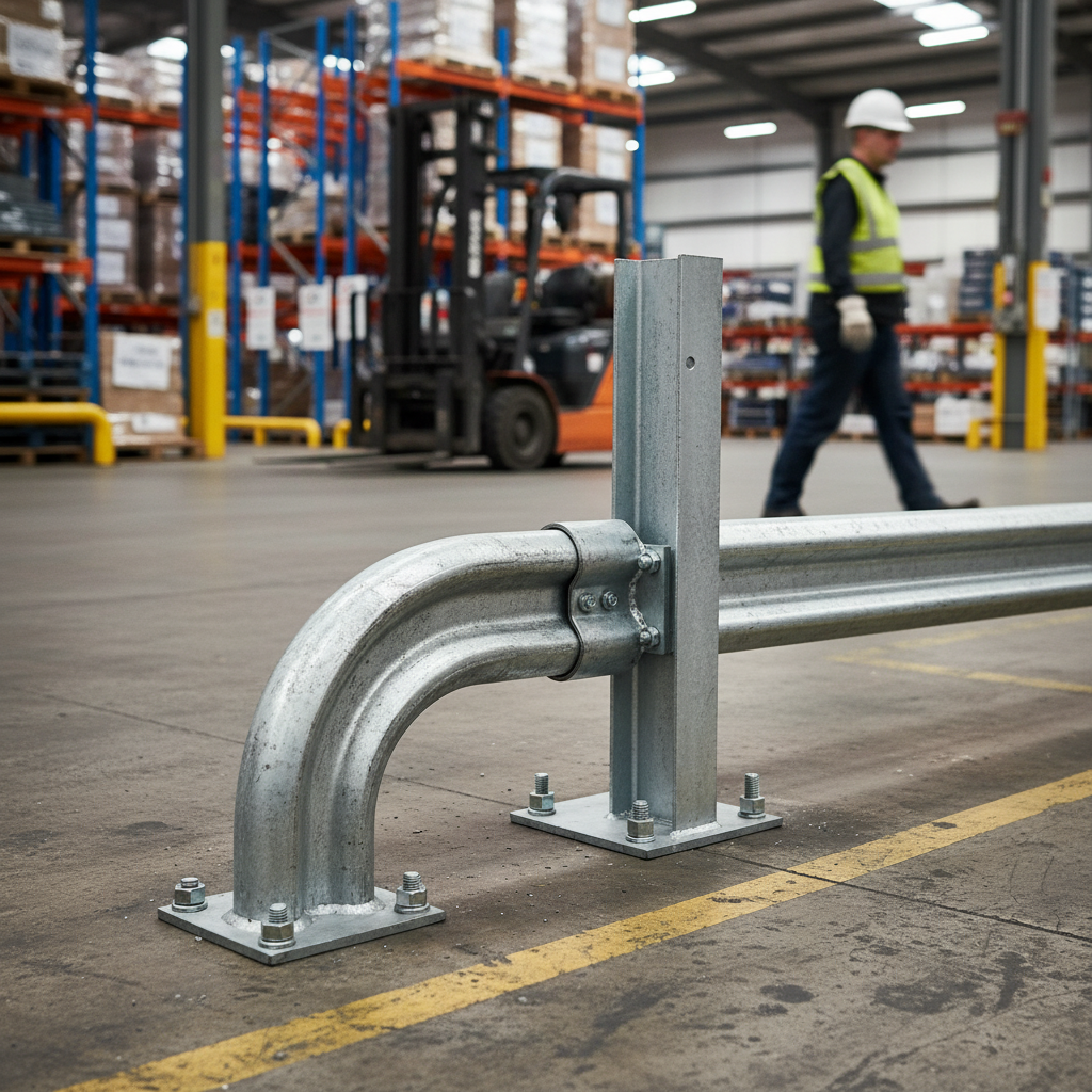 Heavy Duty Bolt Down 610mm RSJ Barrier Post - Galvanised Steel for Impact Protection in Multi-Storey Car... | Barriers Co