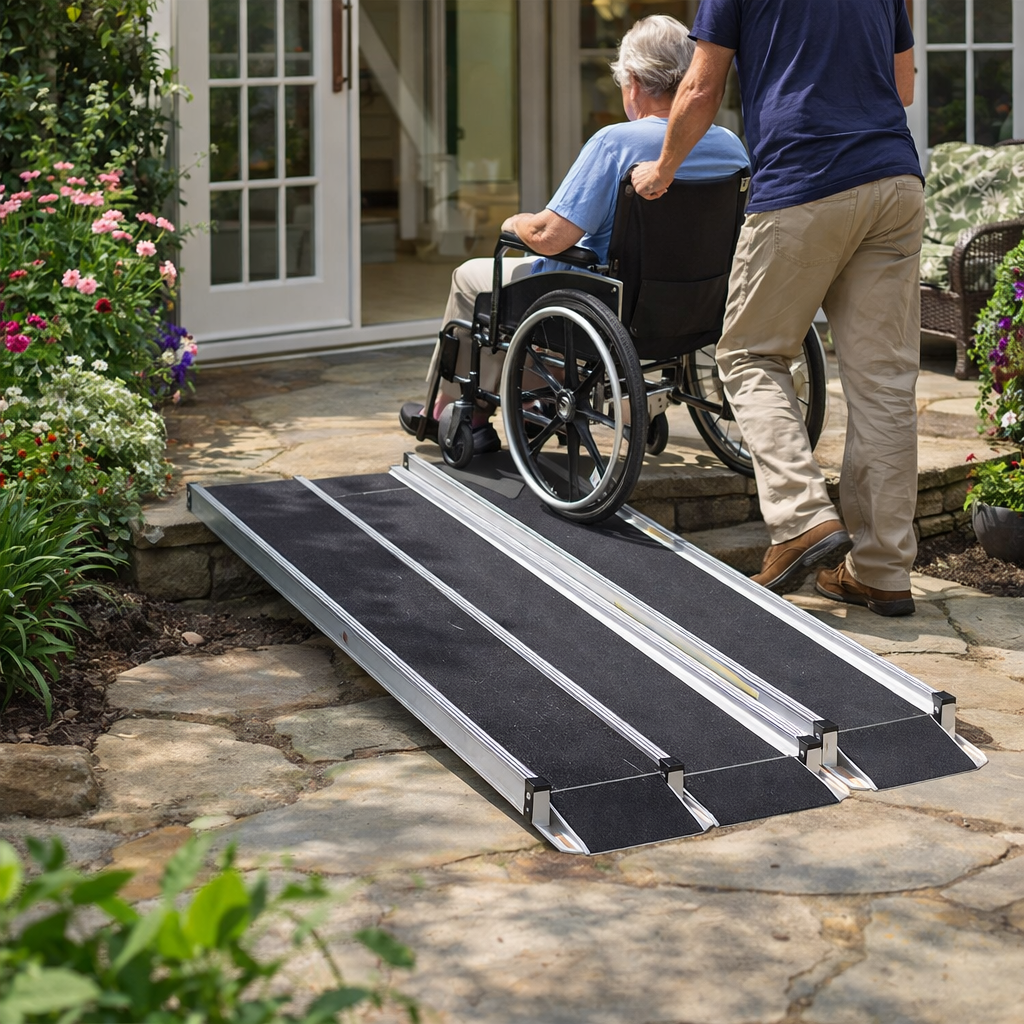 Telescopic Wheelchair Ramps – 4ft-7ft – 275kg Capacity – Portable Access
