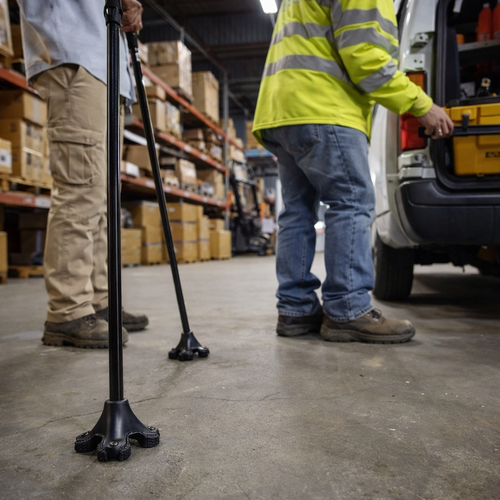 Replacement Cane Tips – White – Easy Installation – Walking Stick