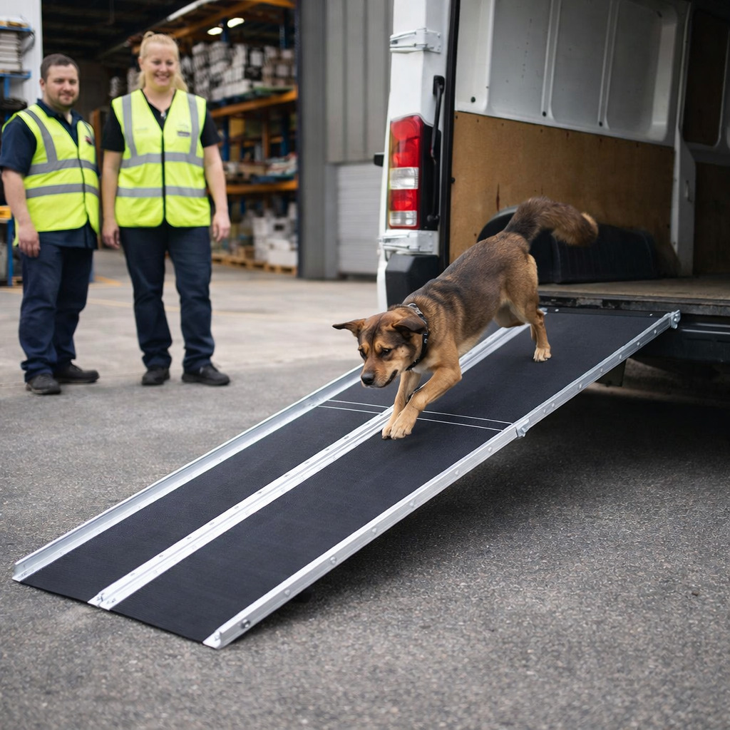 Multi-Fold Dog Ramp – 4ft-8ft – Folding, 275kg Capacity – Pet Access