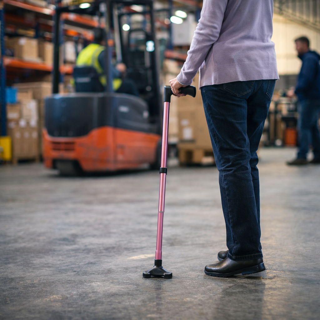 Comfort Walking Stick – Pastel Pink – Adjustable – Mobility Aid