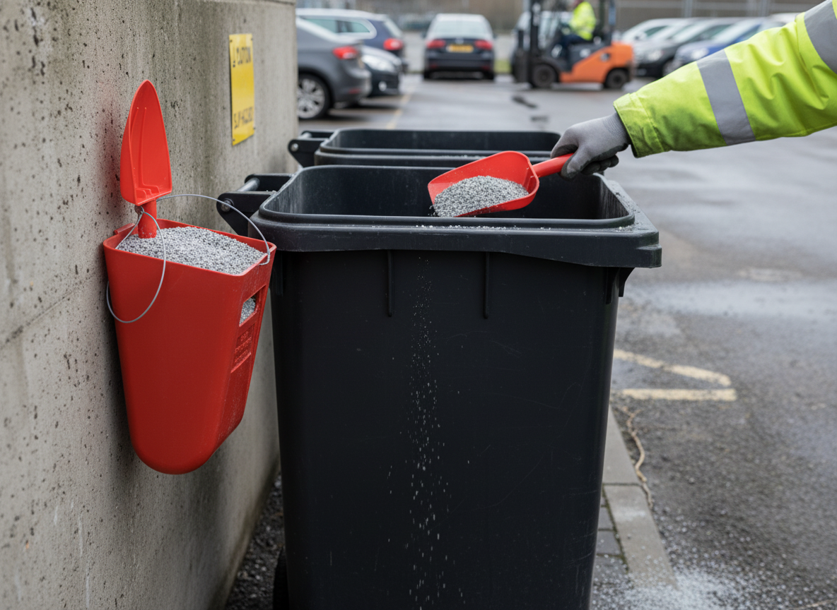 Premium Grit Bucket with Reinforced Scoop and Frost-Resistant Plastic Construction