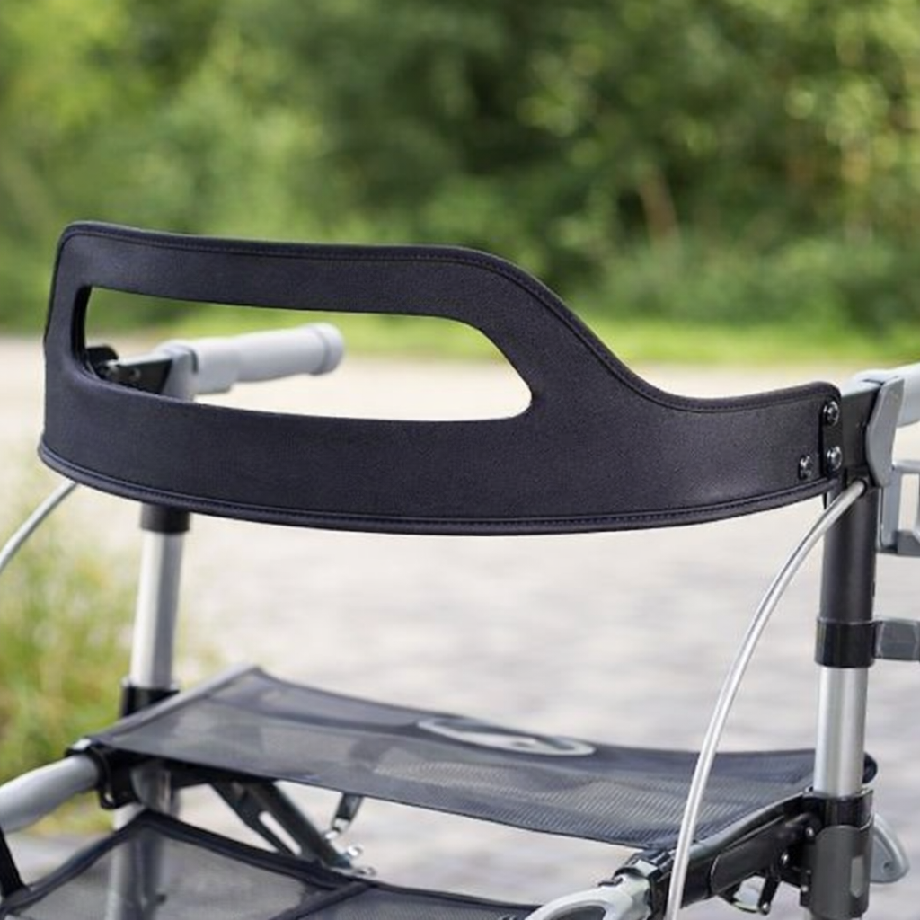 Rollator Backrest – White – Detachable & Reflective – Mobility Aid