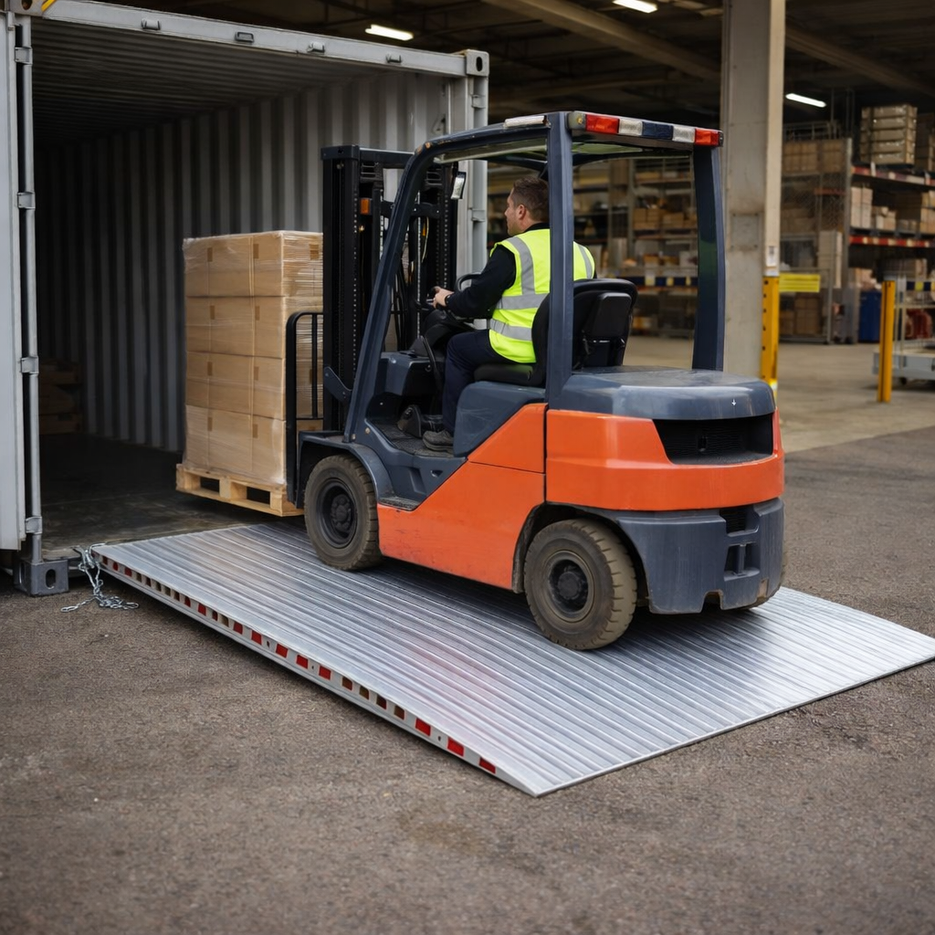 Container Loading Ramp – 2200mm Wide – 8000kg Capacity – Forklift Access