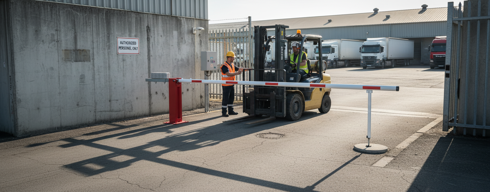 Heavy Duty Access Barrier with Counterweight and Swing Post – Hot-Dip Galvanized Steel for Durable Vehicle Control