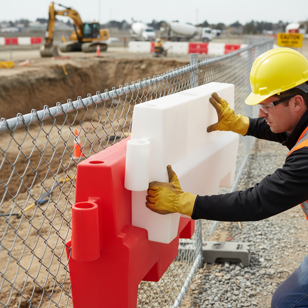 Premium Slimline Water-Filled Barrier with Optional Mesh Top for Enhanced Height and Durability in Outdoor Use | Barriers Co