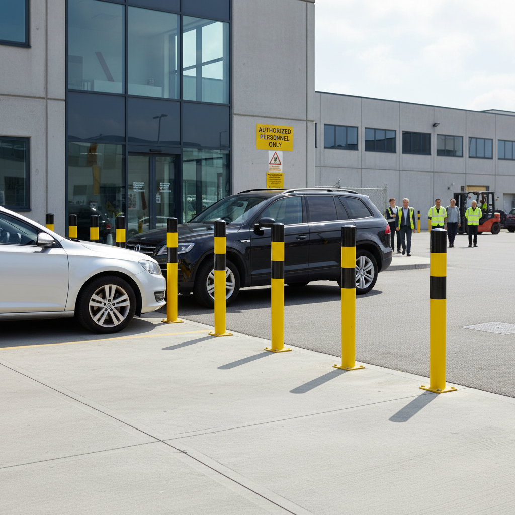 Heavy Duty Fixed Bollard for Vehicle Protection - Available in Multiple Sizes and Colors