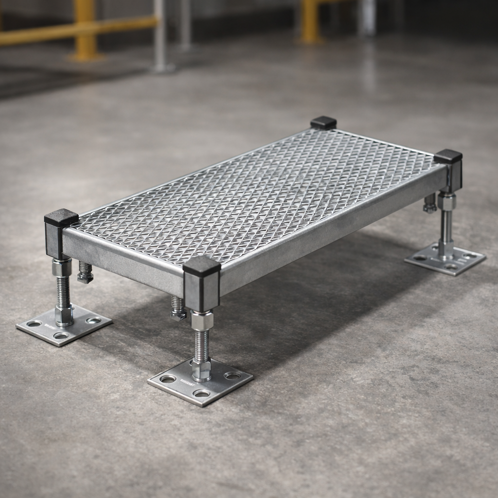 Adjustable Step – 130mm-175mm – Galvanised Steel – Indoor/Outdoor