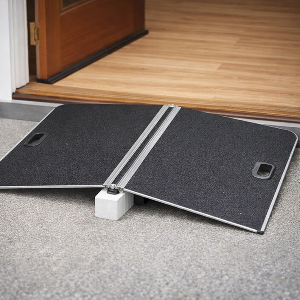 Bridge Threshold Ramp – White – 350kg Capacity – Wheelchair & Mobility Scooter