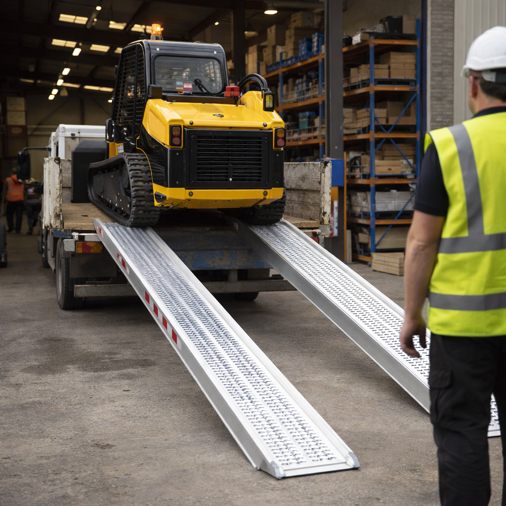 Aluminium Loading Ramps – 5500mm x 510mm – 5070kg Capacity – Plant & Digger Use