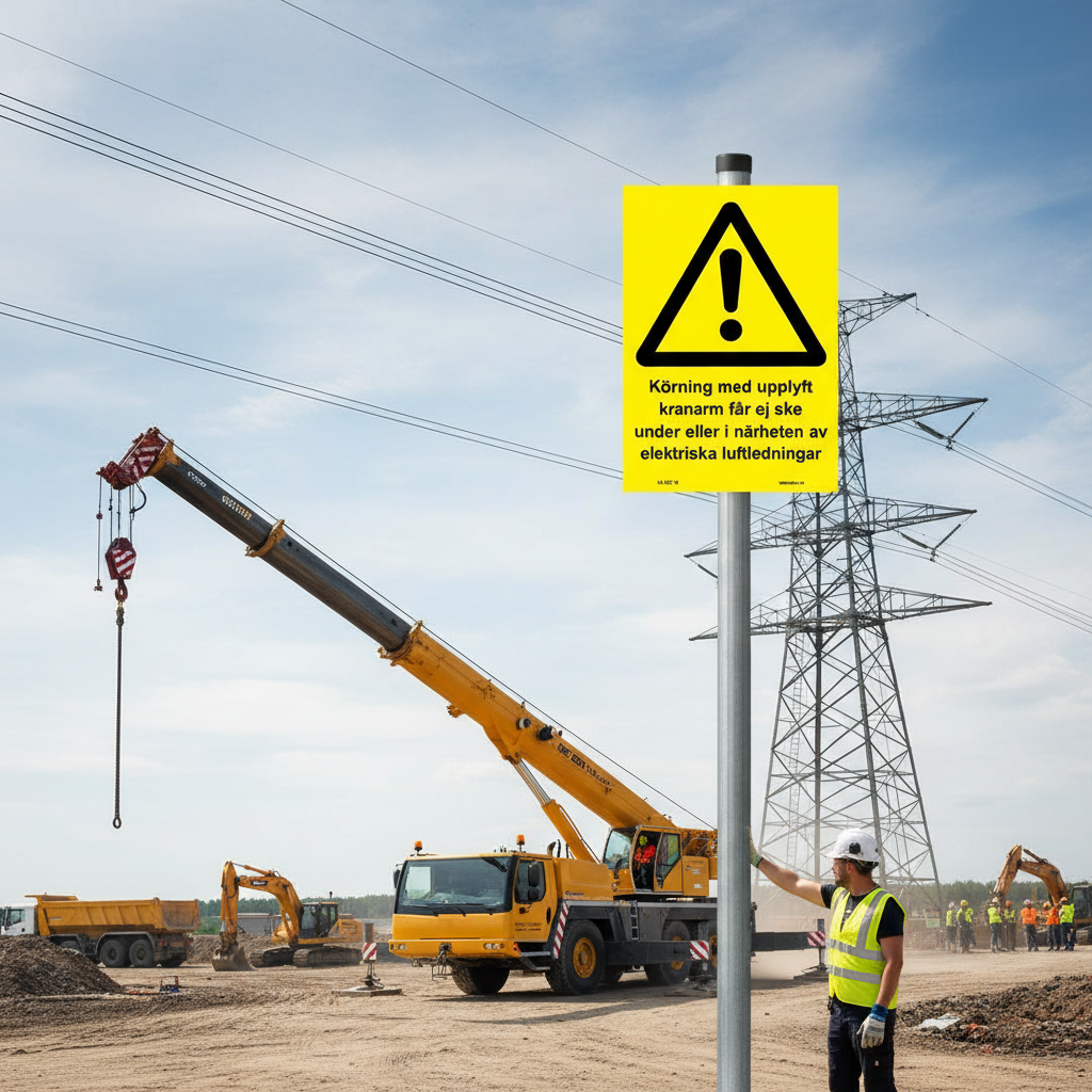 Premium Warning Sign for Crane Operation - Multiple Materials and Sizes for Professional Safety and Visibility