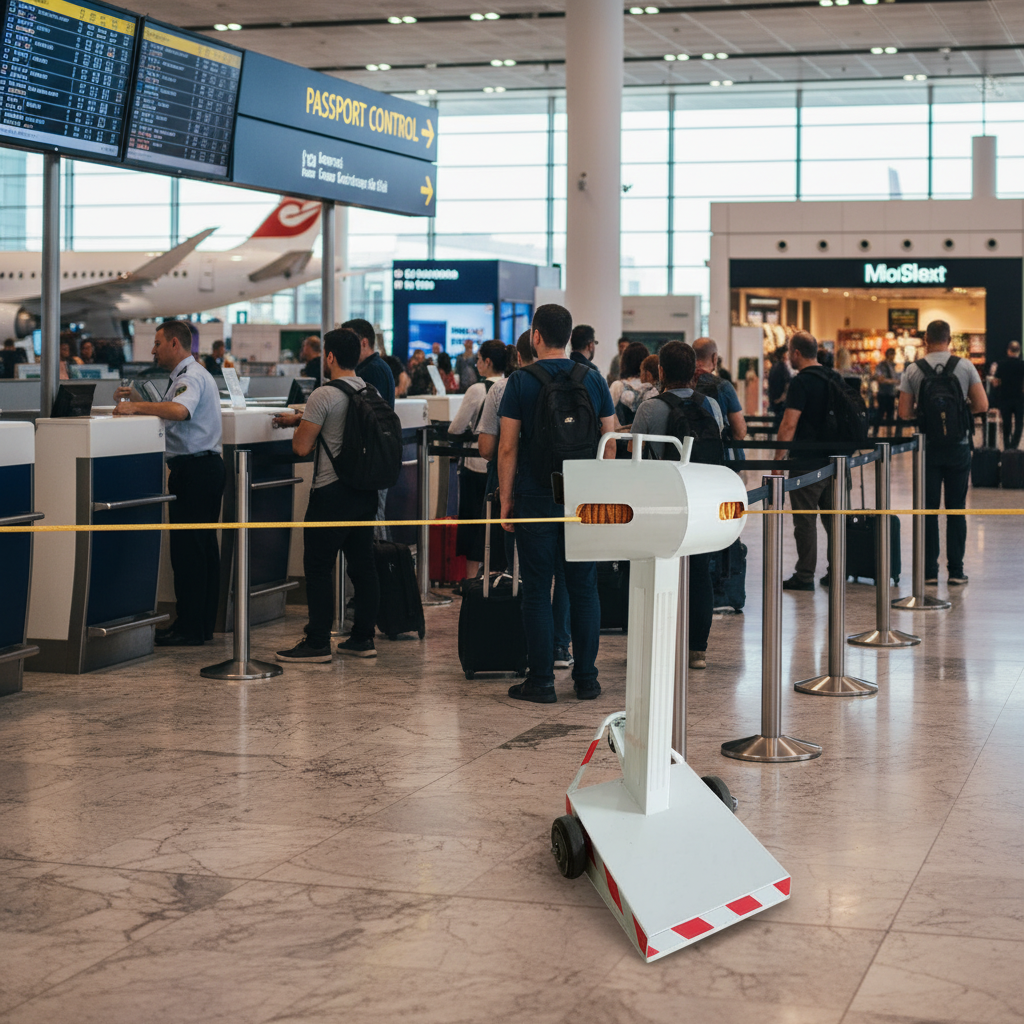 Premium Passenger Access Management System with 56m Durable Rope and Easy Mobility Features for Outdoor Use