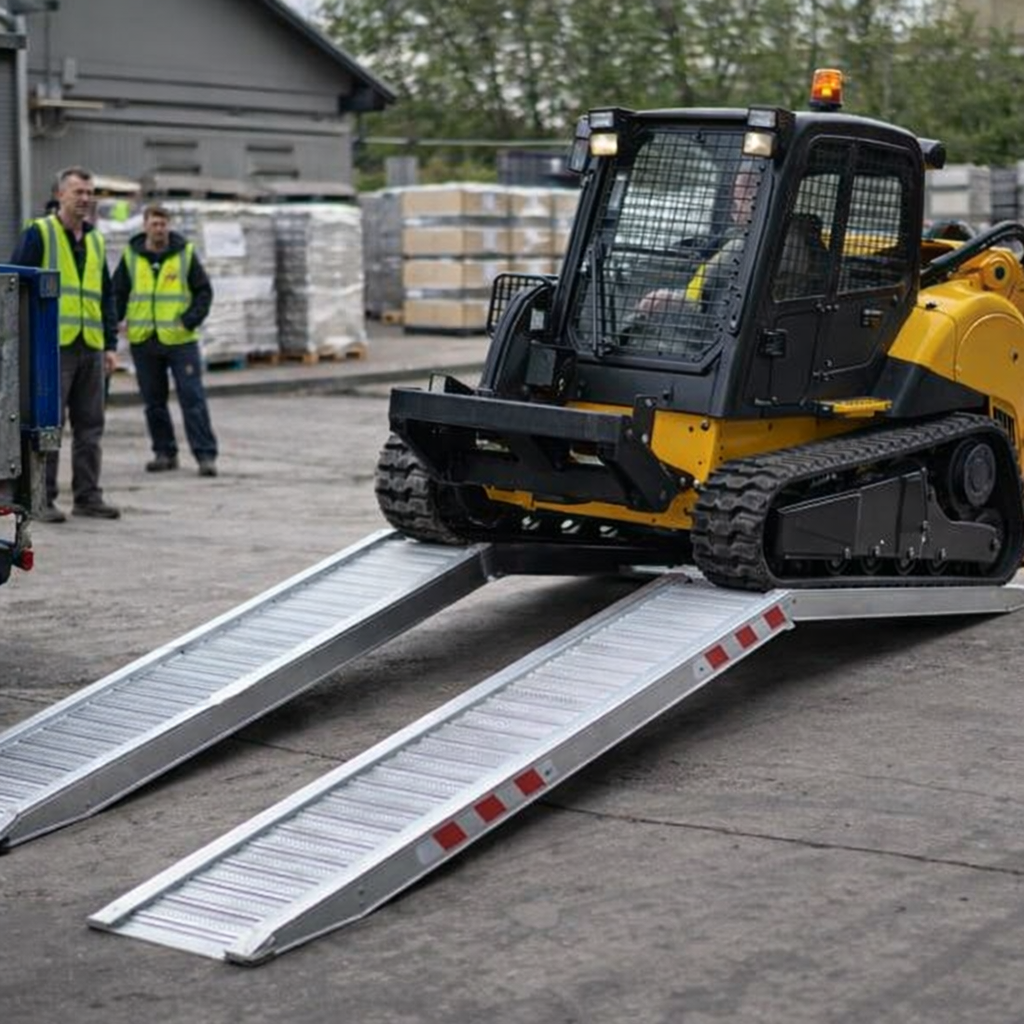 Aluminium Loading Ramps – 4000mm x 510mm – 8870kg Capacity – Plant & Digger Use