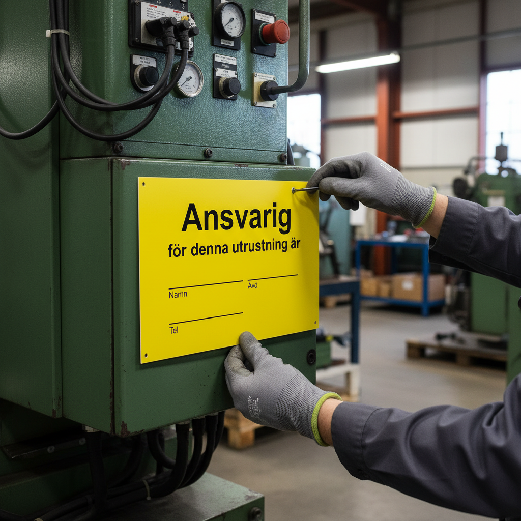 Premium Warning Sign for Equipment Responsibility - Self-Adhesive, Plastic, Magnetic, and Aluminum Options Available with Multiple Sizes