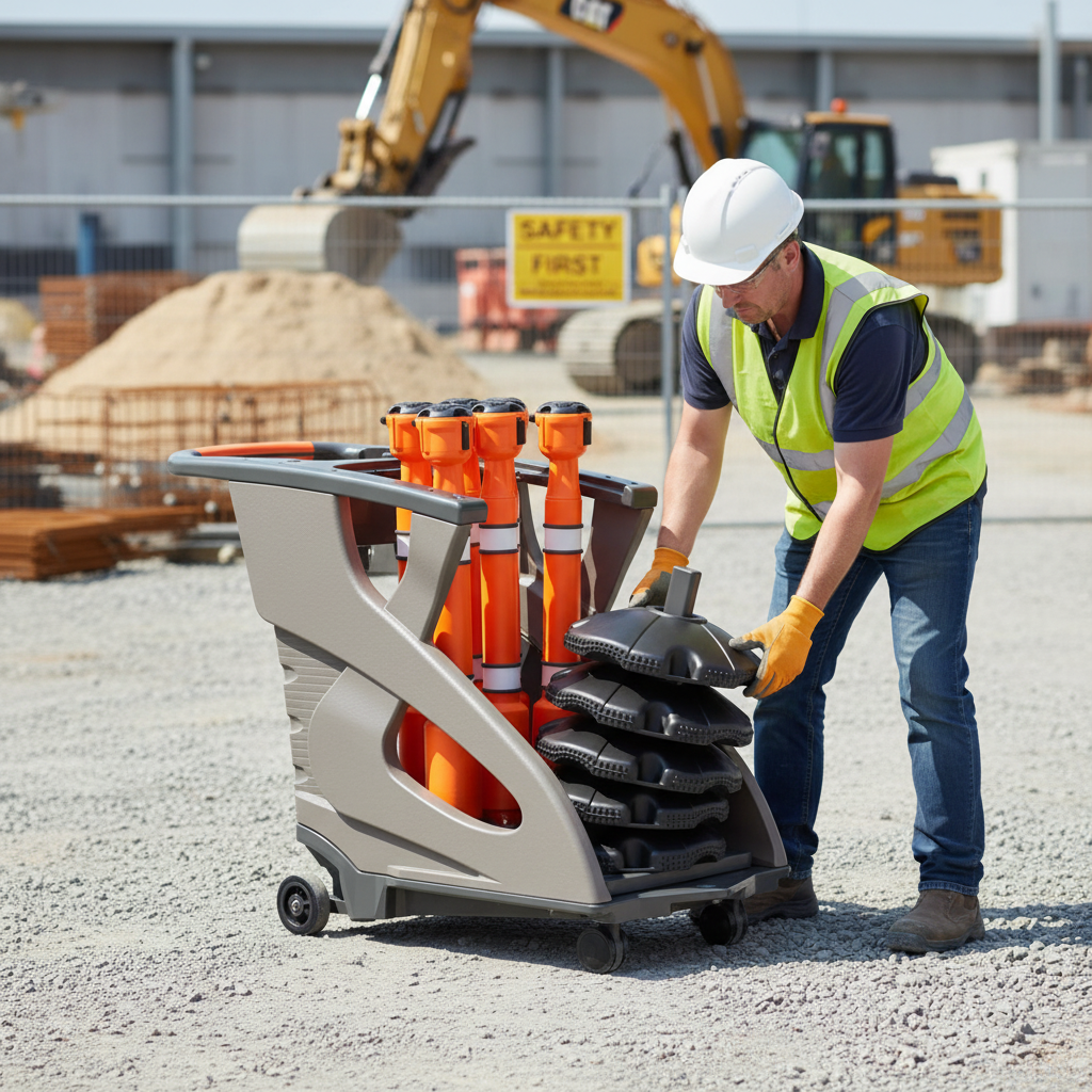 Premium Fully Loaded Unicart for Rapid Barrier Deployment – Includes 6 Retractable Belt Units and 6 Post/Base Sets