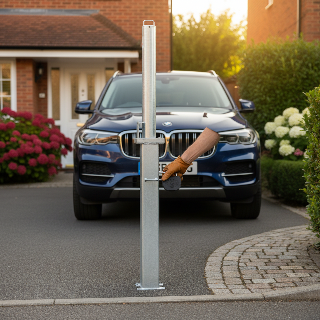 Premium Retractable Bollard 500mm x 90mm for Vehicle Access Control and Safety Solutions