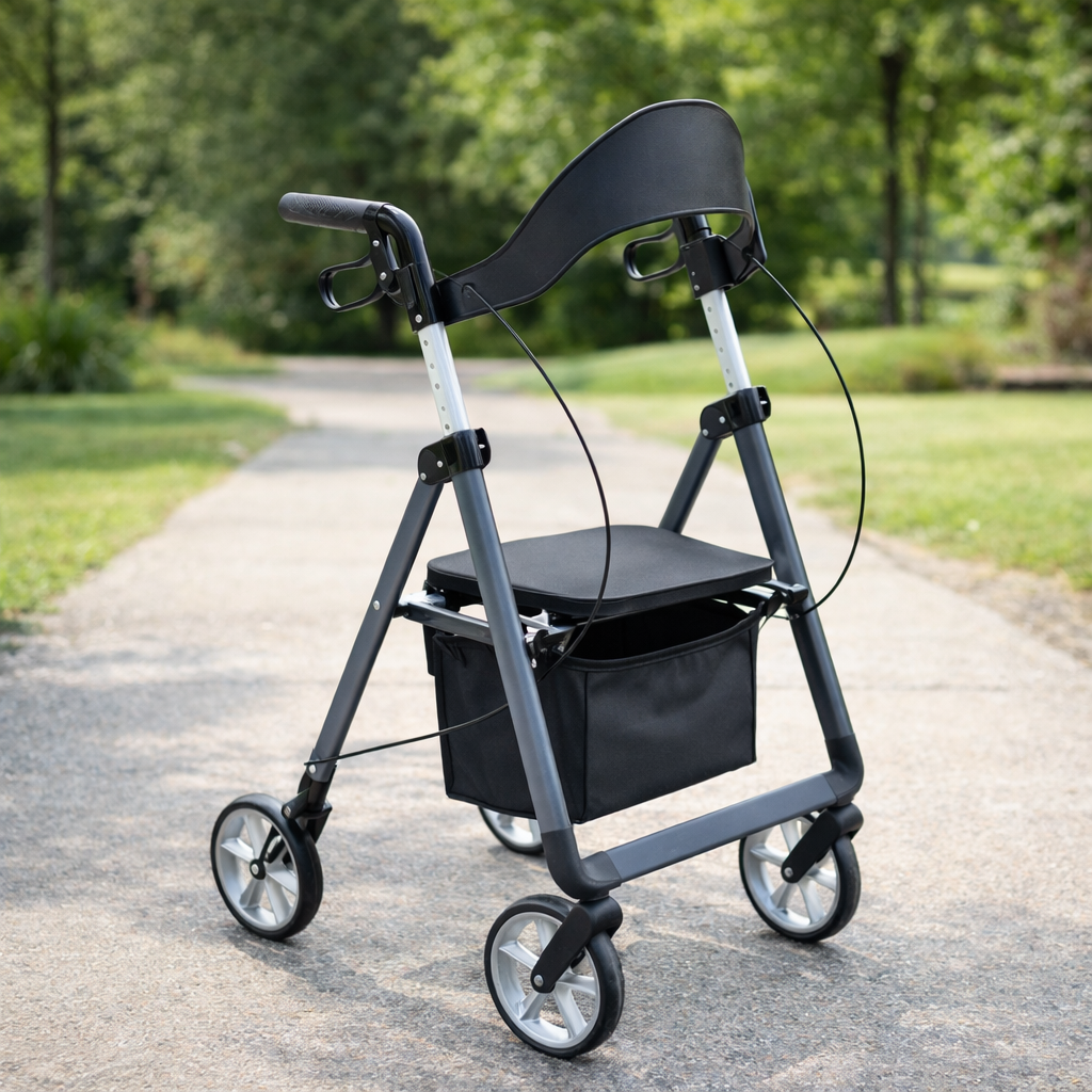 Lightweight Rollator – Adjustable – Mobility Aid