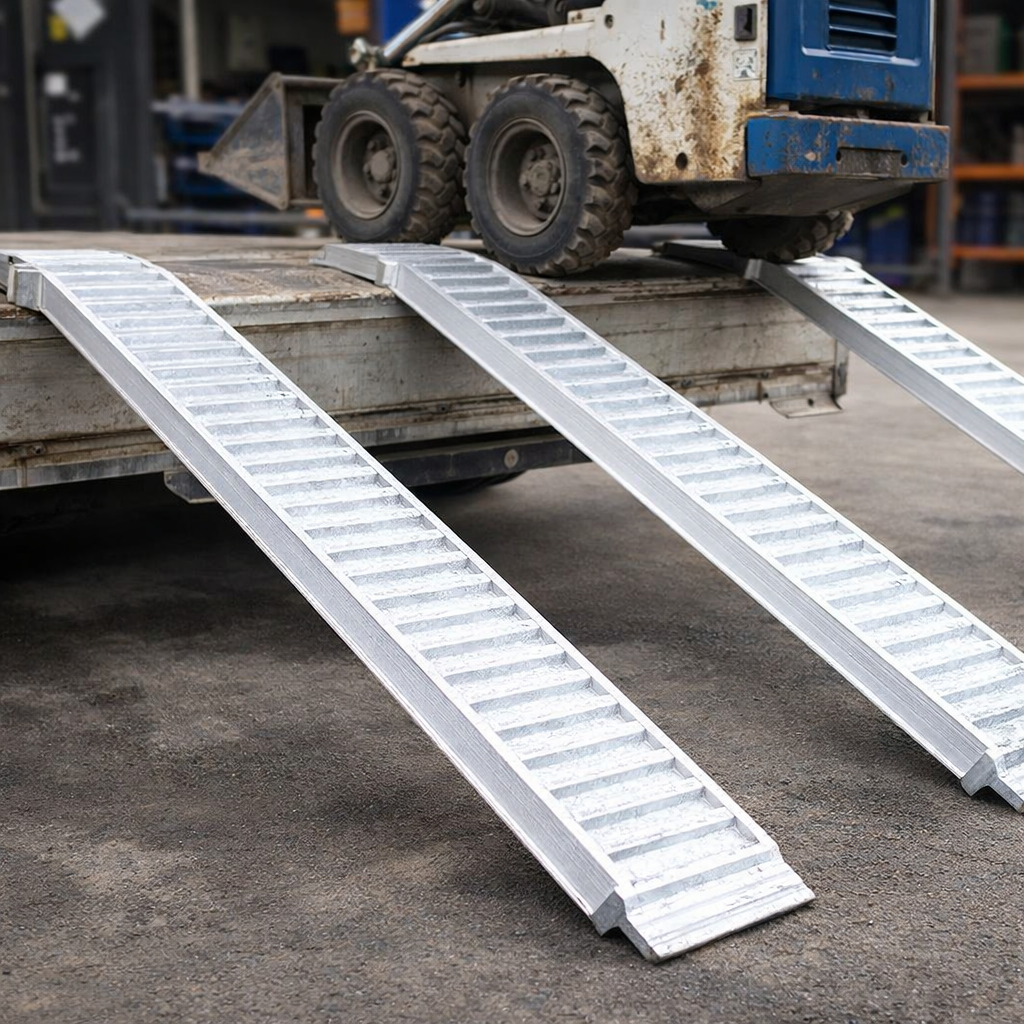 Heavy Duty Aluminium Loading Ramps – 2500x390mm – 18000kg Capacity – Industrial Use