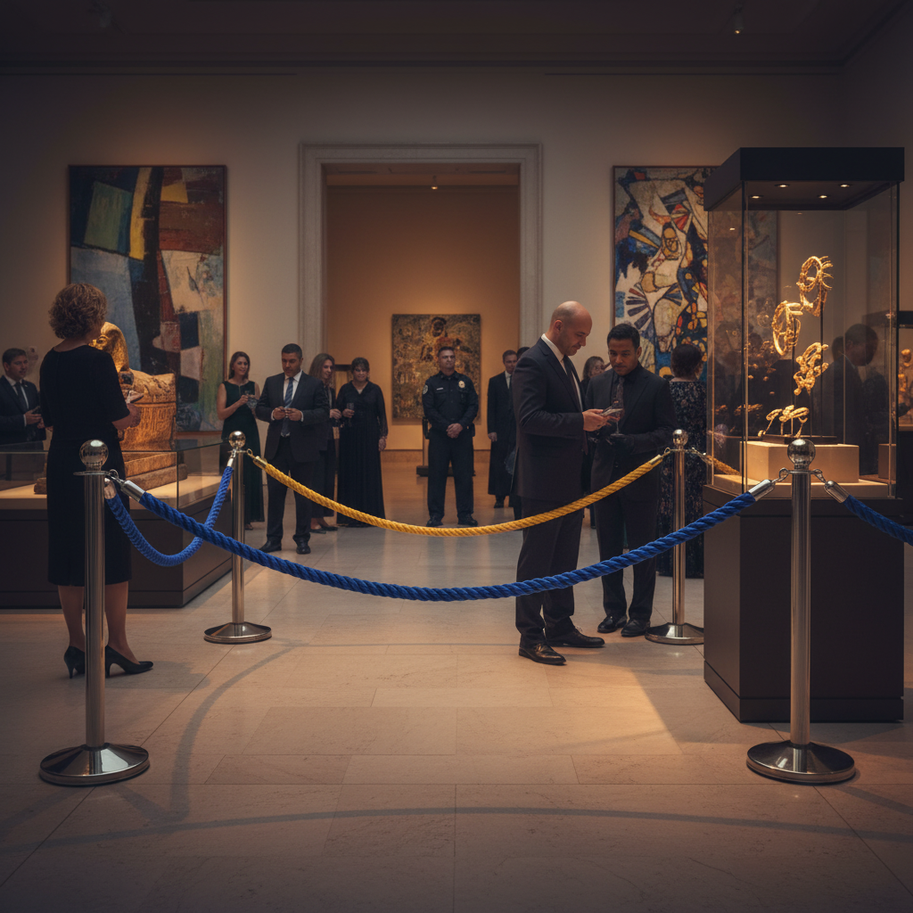 Premium Braided Rope Barriers - Durable, Luxurious Rayon, Multiple Colors & Lengths for Event Management - Detail View | Barr