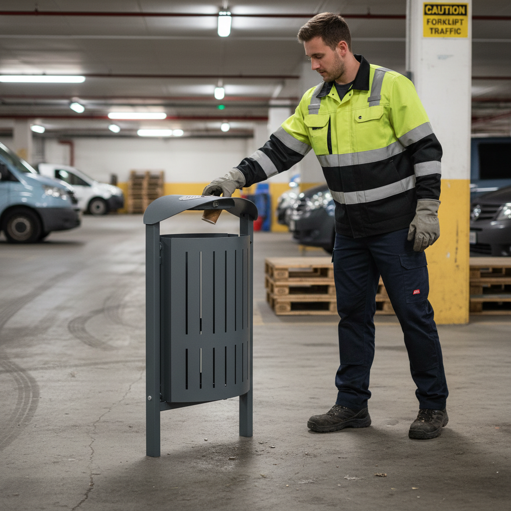 Premium 50L Heavy Duty Litter Bin with Steel Construction for Indoor and Outdoor Use | Barriers Co