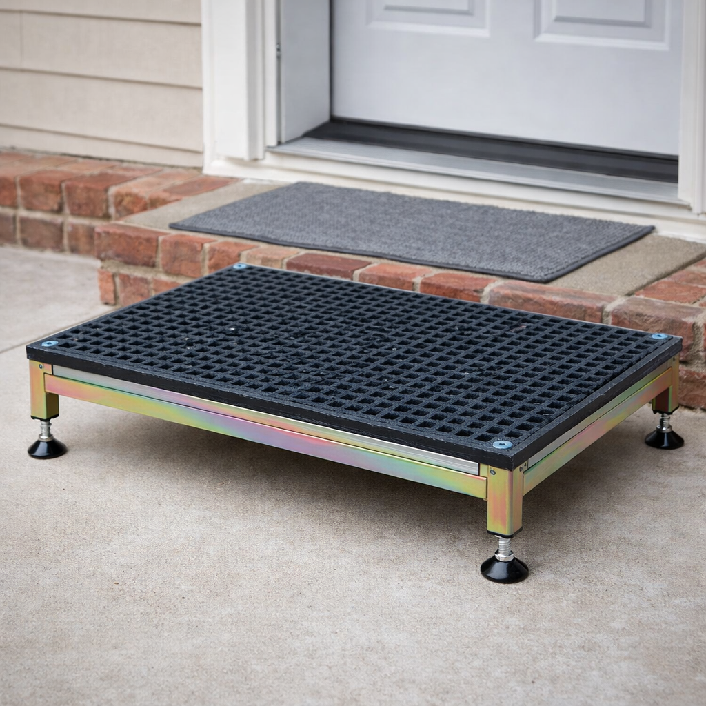 Adjustable Half Step – Black – Heavy Duty – Mobility Access