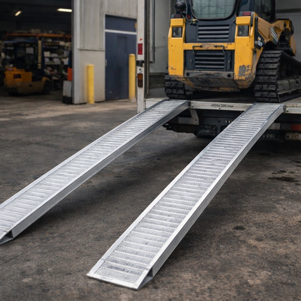 Aluminium Loading Ramps – 4000x390mm – 6860kg Capacity – Industrial Use