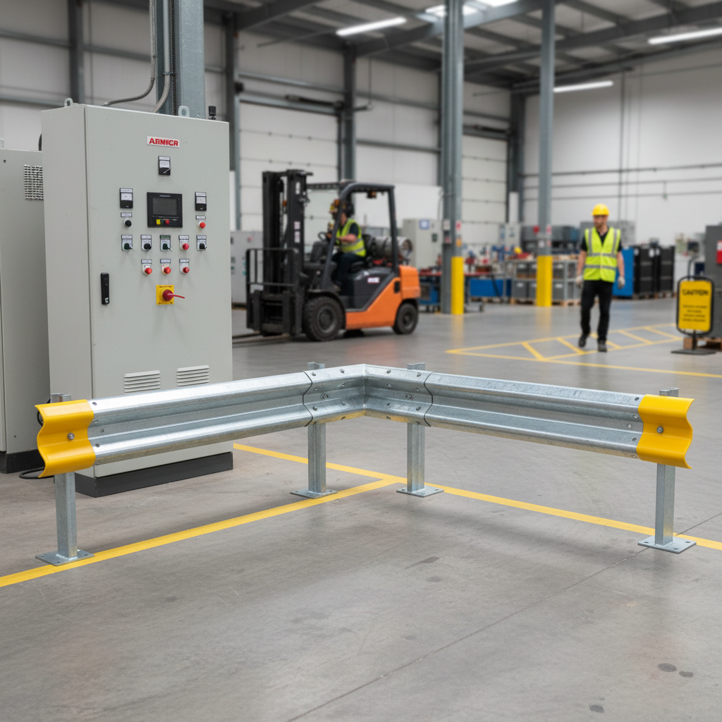 Premium Rigid Internal Corner Kit for Warehouse and Car Park Safety - Complete with Fixings and... - side view | Barriers Co
