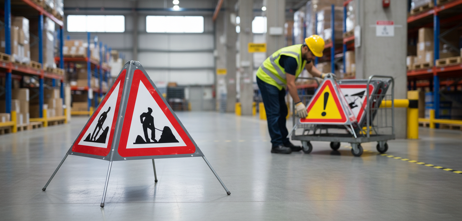 Professional Custom Warning Tent Sign - Design Your Own with Minimum Order of 5 Units