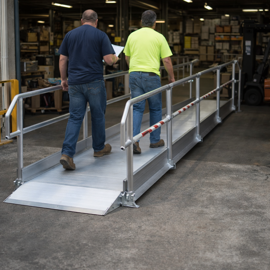 Pedestrian Ramps with Handrails – 3790mm L x 1000mm W – High Capacity – Public Access