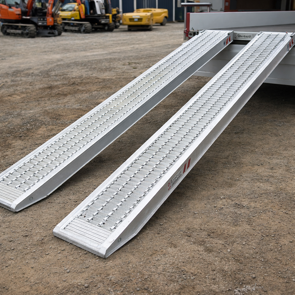 Heavy Duty Aluminium Loading Ramps – 3500x520mm – 12195kg Capacity – Industrial Use