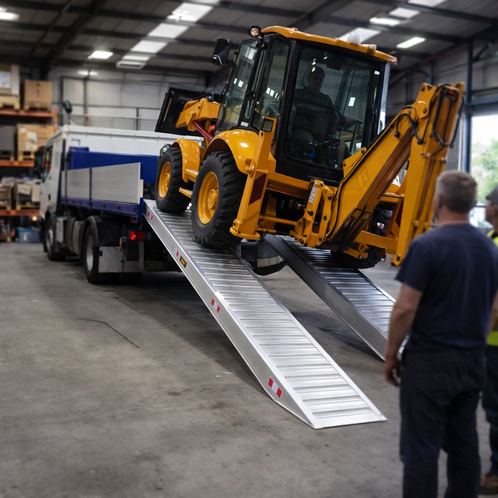 Aluminium Loading Ramps – 3500mm x 460mm – 8430kg Capacity – Plant & Digger Access