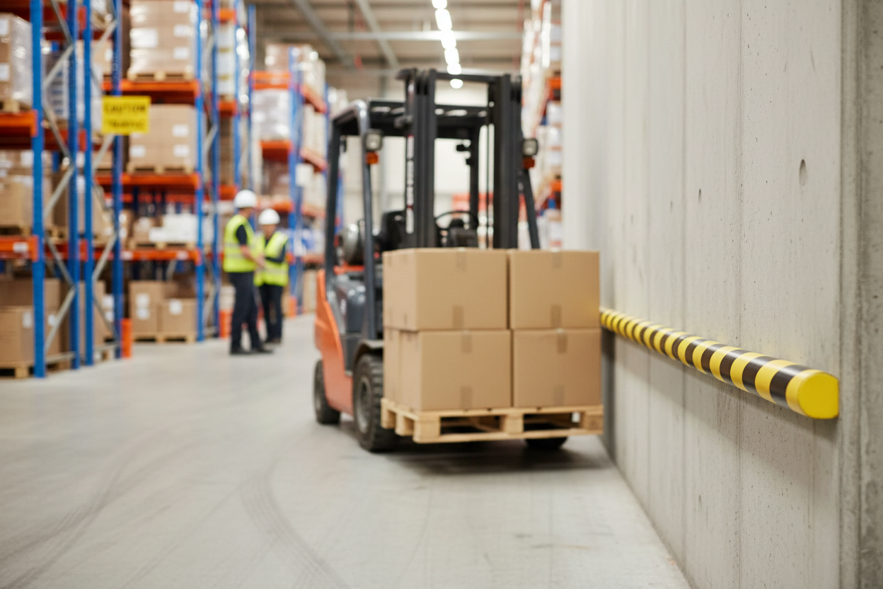 Premium Wall Protection Profile S32R - Self-Adhesive for Impact Resistance in Industrial Environments