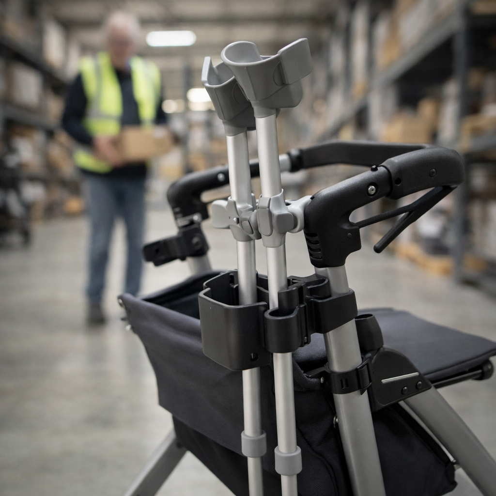 Crutch Holder – White – Space LX & CF – Mobility Aid