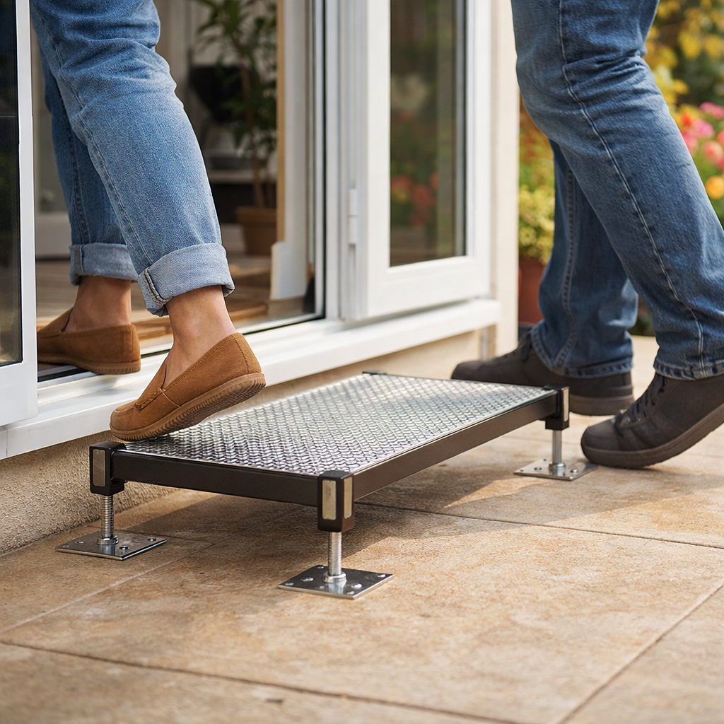 Adjustable Step – 130mm-175mm – Galvanised Steel – Indoor/Outdoor