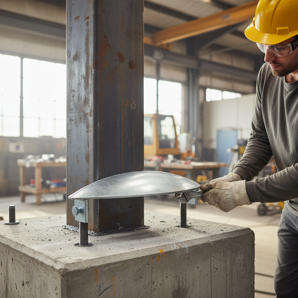 Premium Steel Cap for Enhanced Stability in Bollard Installation with Concrete Filling