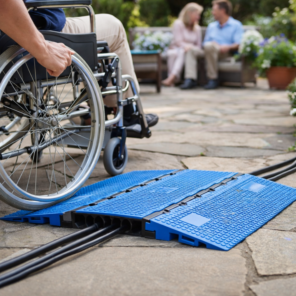 Wheelchair Ramp Cable Protector Set – Blue – Heavy Duty – Accessibility