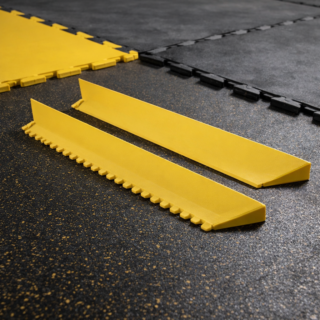 Interlocking Nitrile Ramp – 91cm Yellow – Anti-Slip – Industrial Flooring