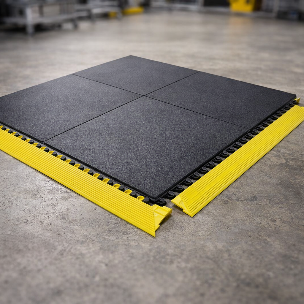 Interlocking Rubber Floor Tile – 91cm x 91cm – Anti-Fatigue – Commercial Use