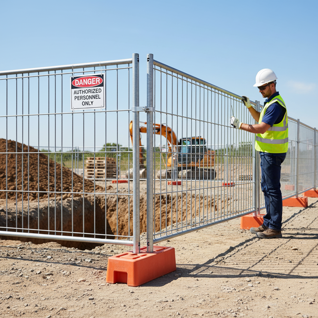 Premium Mobile Fence Panel – Heavy Duty Temporary Fencing for Construction Sites and Events with Custom Branding Options