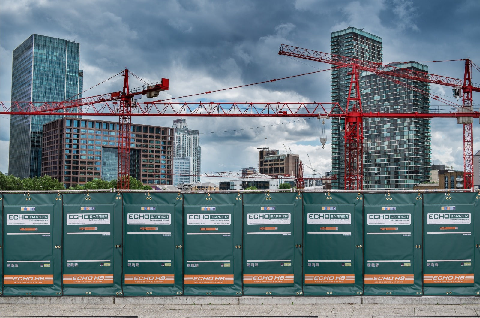 H8 Echo Acoustic Barrier – 3.5m x 2m | Extra-Wide, Lightweight, Fire-Resistant Noise Control Panel