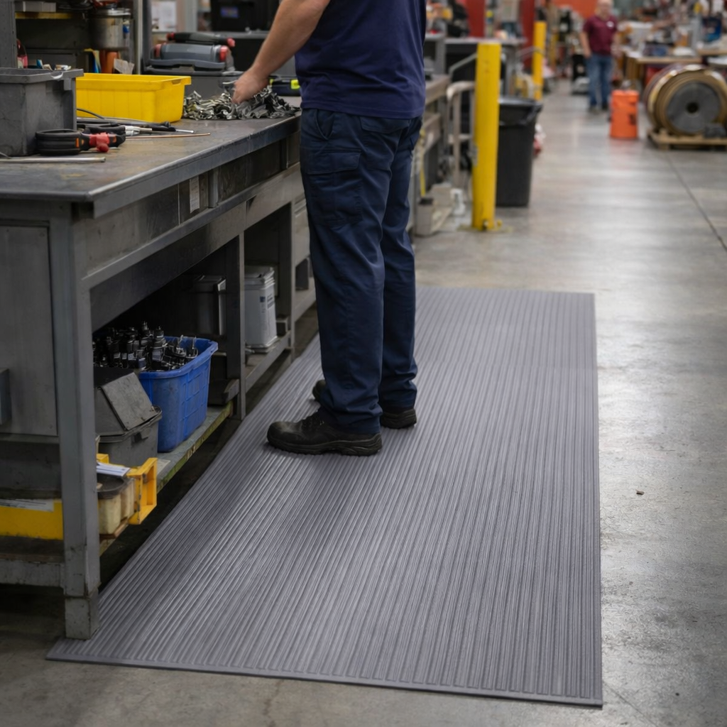 Anti-Fatigue Mat – Grey – 9.4mm Thick – Light Duty