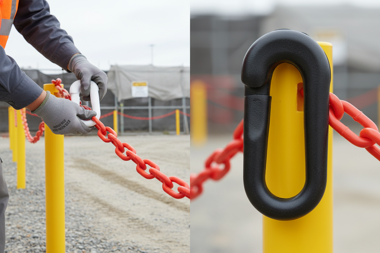 Premium Connecting Link for Plastic Chain - Durable and Versatile Chain Connector for Bollard Applications