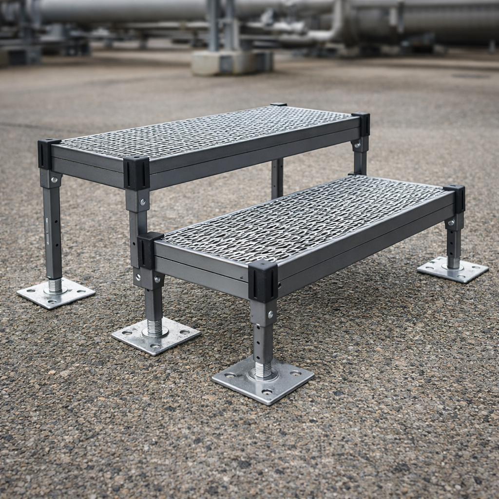 Adjustable Step Kit – 285mm-360mm – Galvanised Steel – Mobility Access