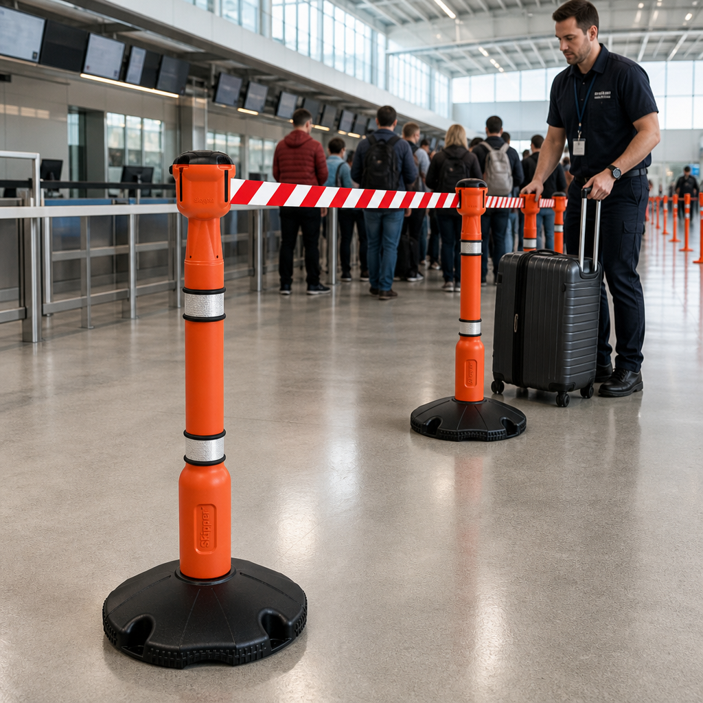 Retractable Belt Barrier Kit with 9m Belt for Queue Management