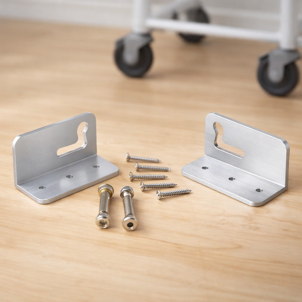 Fixing Plate and Screws – Black – RollAble Accessories – Mobility Ramps