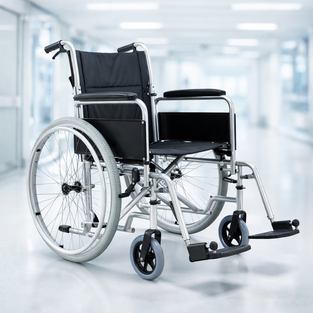 Self-Propelled Wheelchair – Aluminium – 115kg Capacity – Folding