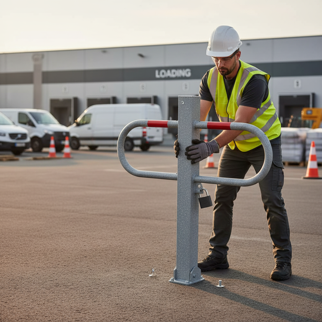 Premium Foldable Car Park Barrier with Triangular Locking Mechanism for Secure Traffic Control and Parking Management