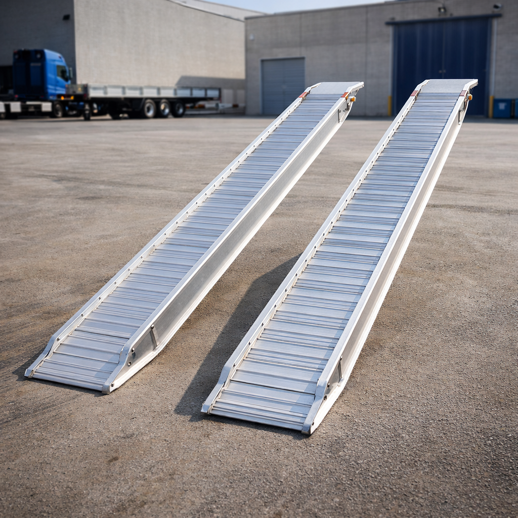Aluminium Loading Ramps – 2500x580mm – 14000kg Capacity – Industrial Use