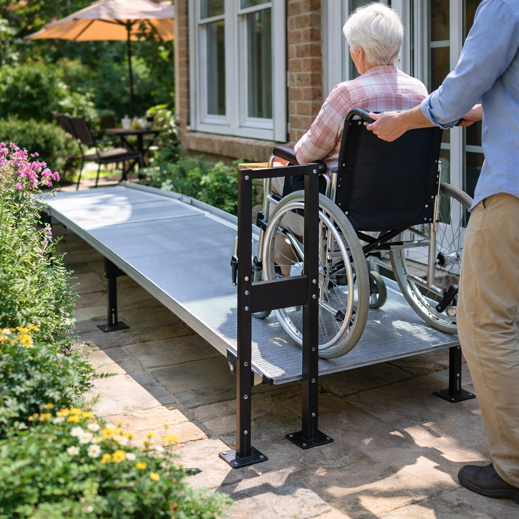 Wheelchair Ramp Joining Support – Adjustable – Indoor/Outdoor
